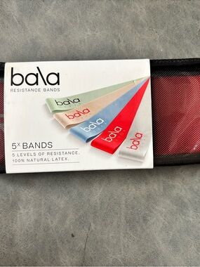 Bala 5-Pack Resistance Bands in Mint, Blue, Gray, Beige & Red
